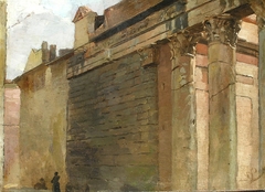 Temple of Faustina in Rome by Wilhelm Lindenschmit the Younger