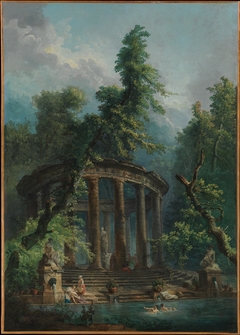 The Bathing Pool by Hubert Robert