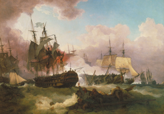 The Battle of Camperdown by Philip James de Loutherbourg