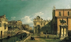 The Campo Santi Giovanni e Paolo, Venice, with the West End of the Church and the Scuola di San Marco by Canaletto