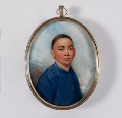 The Chinese Servant of John Hotson (1770-1828), a purser in the East India Company, in blue jacket and black cap by William Wood