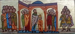 THe coronation of the Byzantine Imperator Konstantine Porphyrogenitus (Copy from miniature) by GIITSIDIS EFSTATHIOS