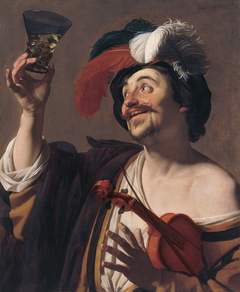 The happy Violinist by Gerard van Honthorst