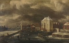 The Heiligewegspoort in Amsterdam in Winter by Jan van Kessel