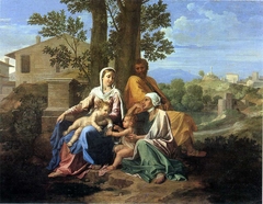 The Holy Family with Saint John and Saint Elizabeth in a Landscape by Nicolas Poussin