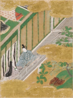 The Oak Tree (Kashiwagi), Illustration to Chapter 36 of the Tale of Genji (Genji monogatari) by Tosa Mitsunobu