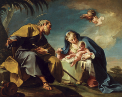 The Rest on the Flight into Egypt by Giambattista Pittoni