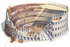 The Coliseum under construction by Andrea Ricciardi di Gaudesi