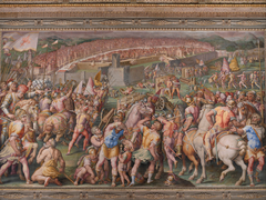 The storming of the fortress of Stampace in Pisa by Giorgio Vasari