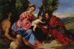 The Virgin and Child with St John the Baptist and an Unidentified Saint by Titian