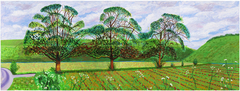 Three Trees Near Thixendale by David Hockney