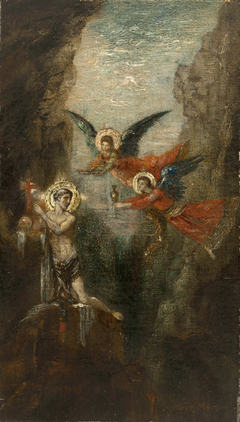 Un Saint au désert by Gustave Moreau