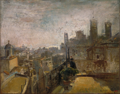 View of Barcelona from a Rooftop in Riera de Sant Joan by Ramon Martí Alsina