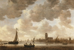 View of Dordrecht downstream from the Grote Kerk by Jan van Goyen