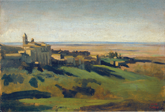 View of Marino in the Alban Mountains in the Early Morning by Jean-Baptiste-Camille Corot