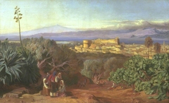 View of Reggio and the Straits of Messina by Edward Lear