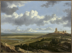 View of Schwanenburg castle at Kleve by Jan Hackaert