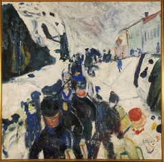 Walking in Snow by Edvard Munch