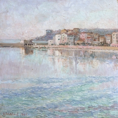 Weerspiegelingen op de zee bij Menton (Côte d’Azur) by Anna De Weert