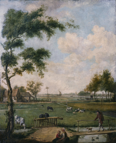 Weidelandschap by Gerardus Wieringa