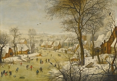 Winter Landscape with a Bird-trap by Pieter Breughel the Younger