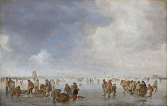 Winter Scene on the Ice by Jan van Goyen