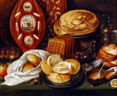 Winter Still Life with Pancakes by Hans Francken