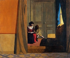 Women Reading to A Little Girl by Félix Vallotton