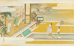 Yang Guifei Presenting the Peach of Immortality to Emperor Xuanzong by Kanō Tansetsu