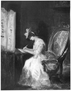 Young Woman Writing a Letter by Richard Parkes Bonington