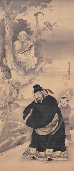 Zen Encounter: Niaoke Daolin and Bai Juyi by Soga Shōhaku