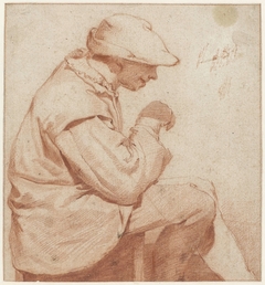 Zittende man met een muts, in profiel by Cornelis Pietersz Bega